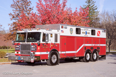 Ulster Fire District No 5, Ulster NY Fire Department fire truck Rescue 3 2016 Seagrave Attacker HD heavy rescue unit shapirophotography.net Larry Shapiro photographer